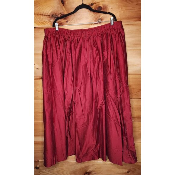 Eloquii Plus Size 20 Red Skirt Stretch Waist Length 38 inches - Picture 9 of 9